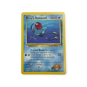 Vintage 90s Misty's Tentacool Pokemon Trading Card